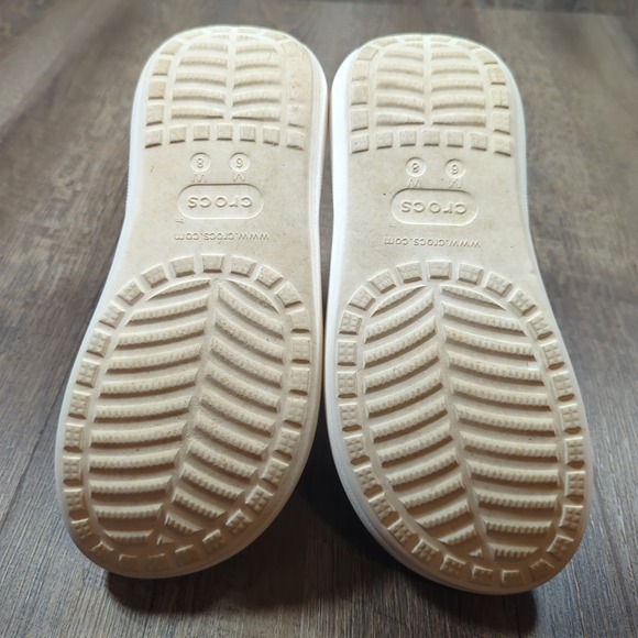 Crocs Classic Crush Butterfly Sandal Iconic Wedge Platform White Woman Size 8 - Picture 12 of 14